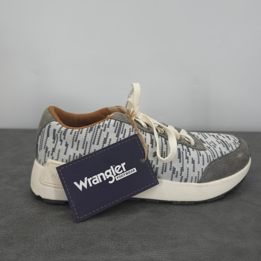 Wrangler Athletic Sneakers Kids 7.5M Gray White Fabric Leather KWC0002